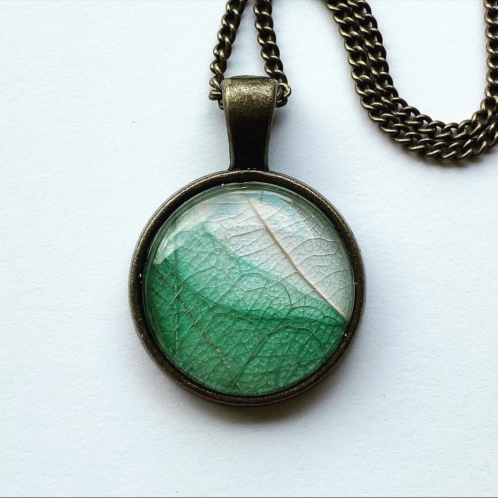 Beautiful Handmade Real Pressed Leaf Necklace
